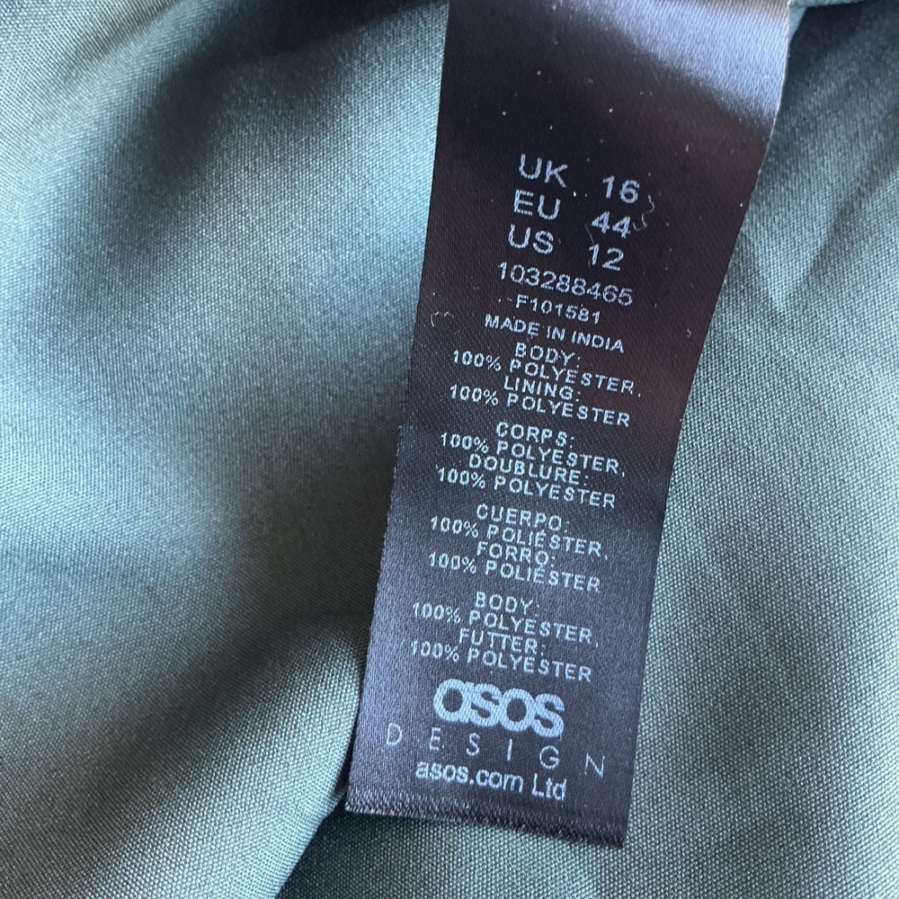 ASOS DESIGN Curve khaki midi dress with a relaxed fit. - Picture 15 of 15